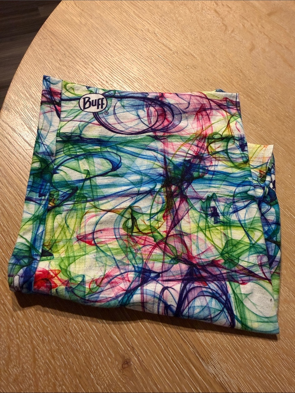 Buff Colorful Swirl Neck Gaiter in Blue, Green, Pink